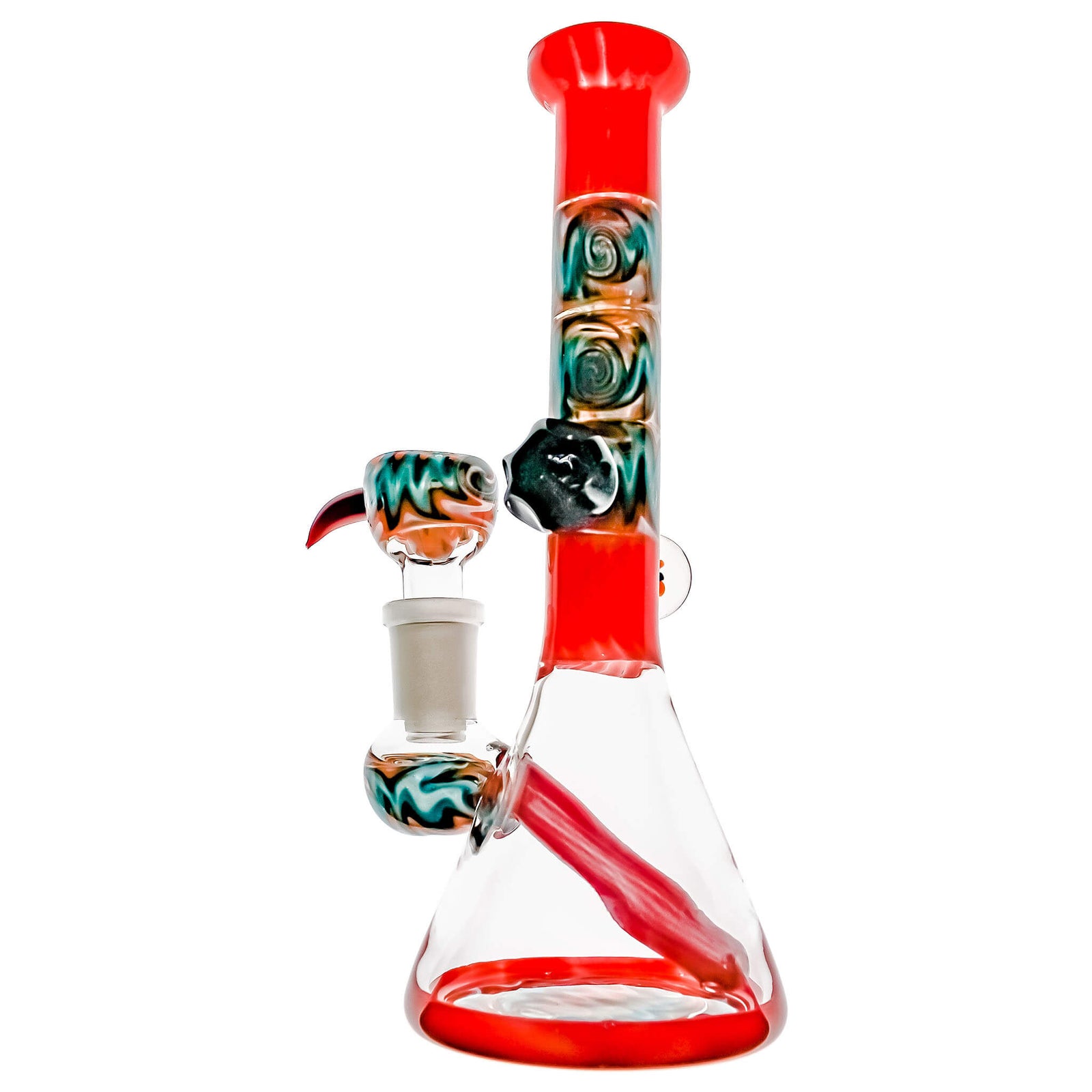 Red Dragon Wig Wag Flower Bong | Profile View | the dabbing specialists