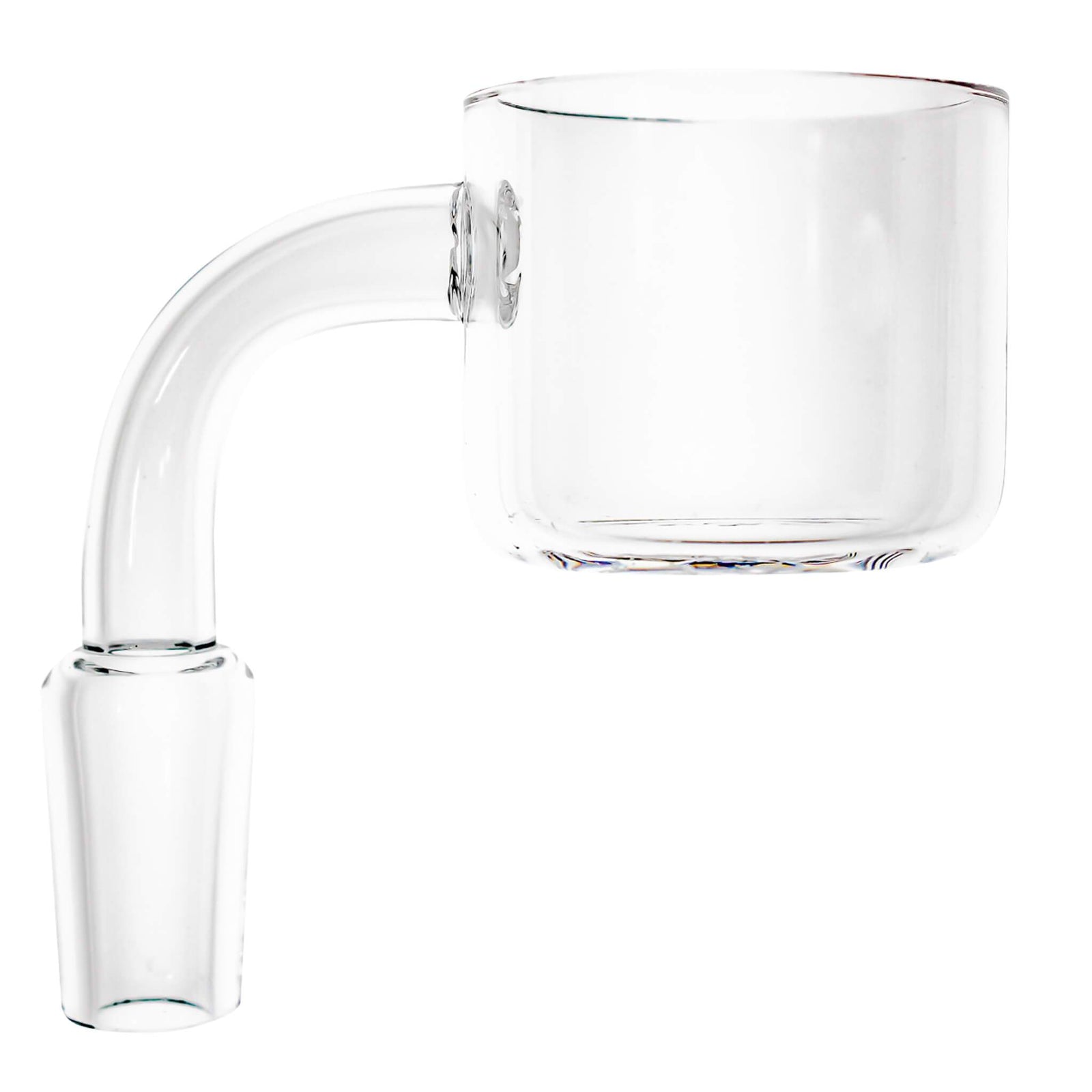 35mm Quartz Banger | Flat Top | Clear Beveled Bottom | Profile View | the dabbing specialists