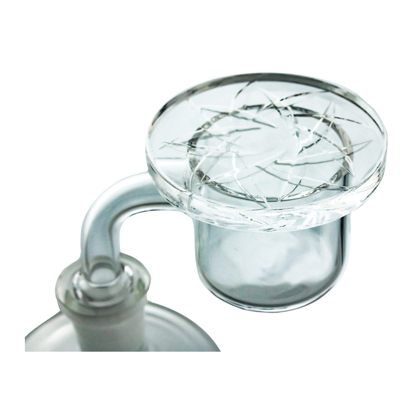 35mm Quartz Banger | Flat Top | Clear Beveled Bottom | Profile View | the dabbing specialists