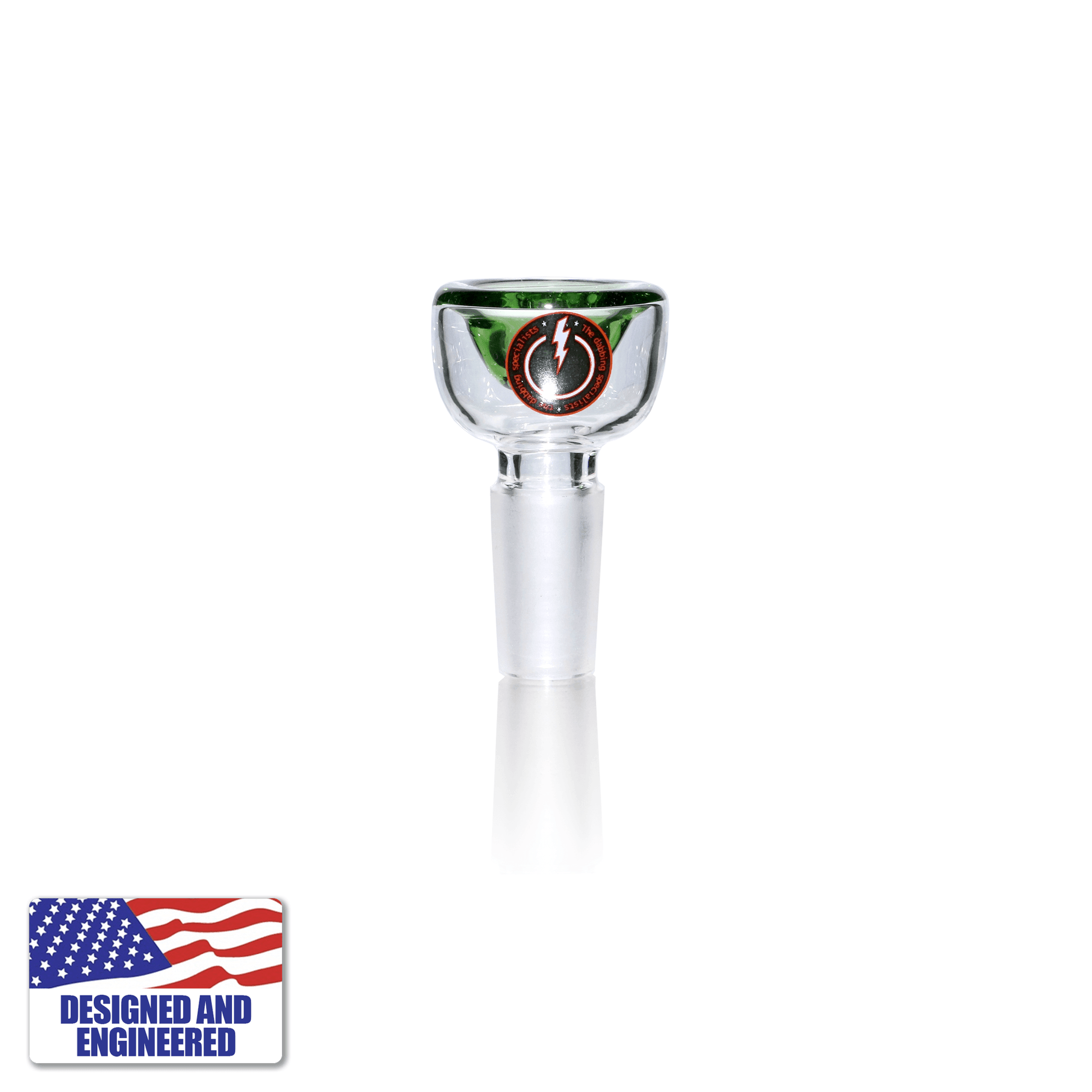 5-Hole Flower Bowl Slide | 14mm Male Logo View | the dabbing specialists