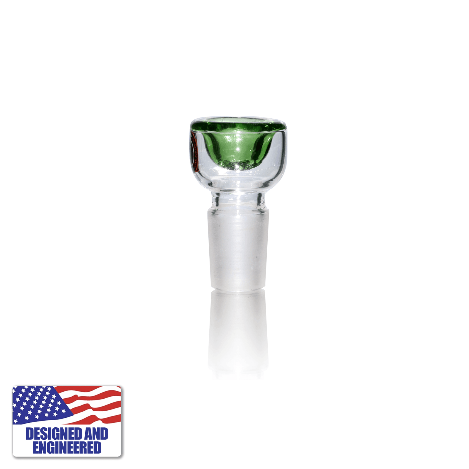 5-Hole Flower Bowl Slide | 18mm Male Logo View | the dabbing specialists