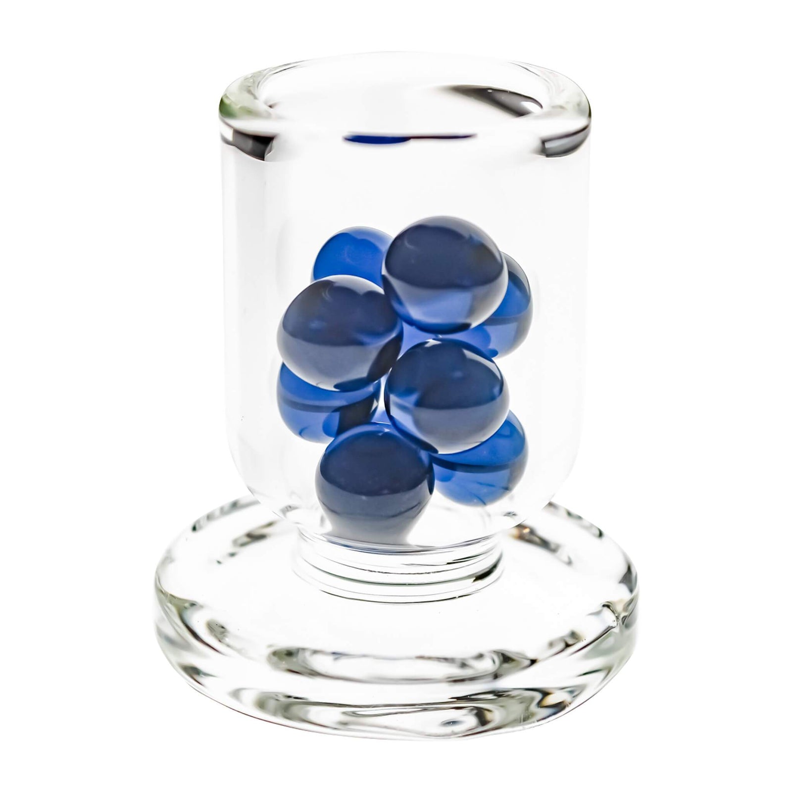 8mm Terp (Dab) Pearls-Blue Crystal | Terp Pearls In Banger View | the dabbing specialists