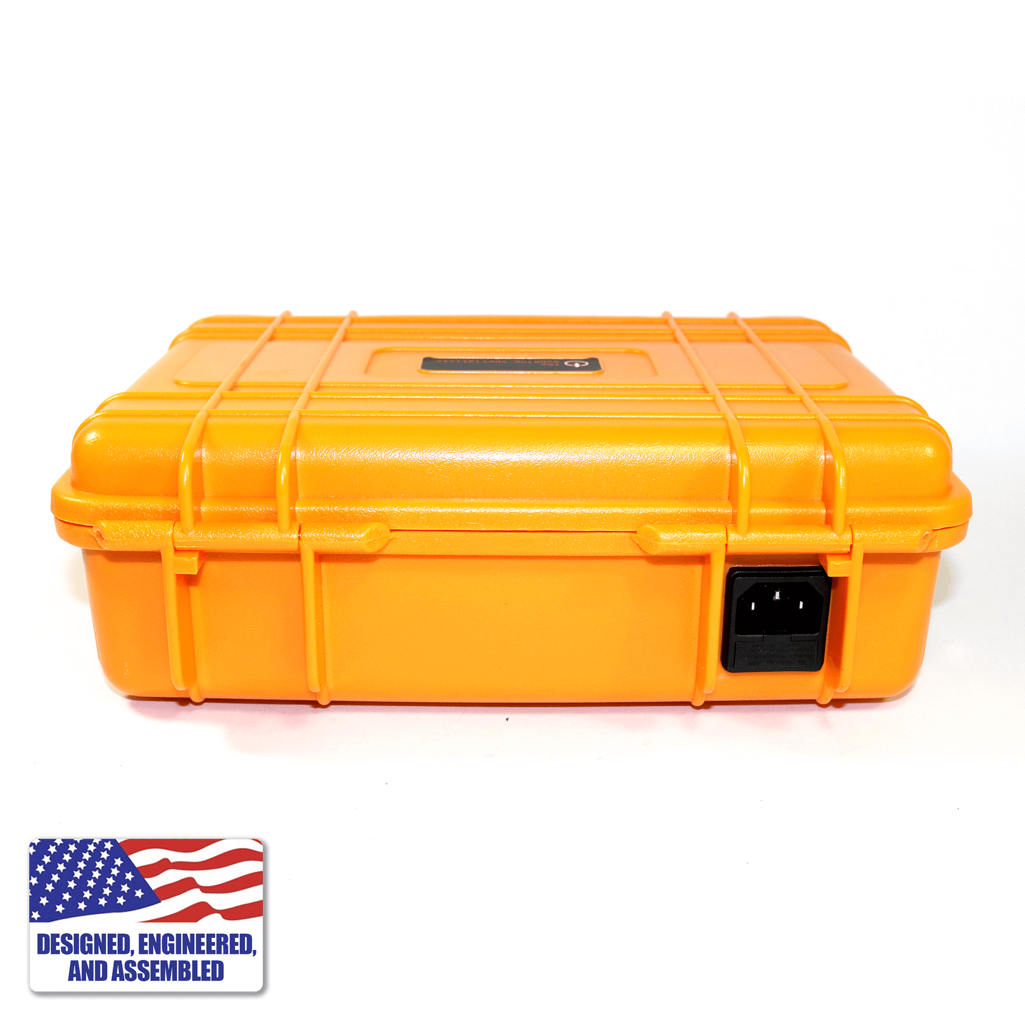 Portable Enail Case in Orange - Rear View