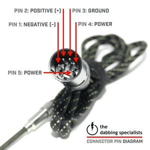 Portable Deluxe Enail | XLR 5 PIN Connection Wiring Diagram View | the dabbing specialists