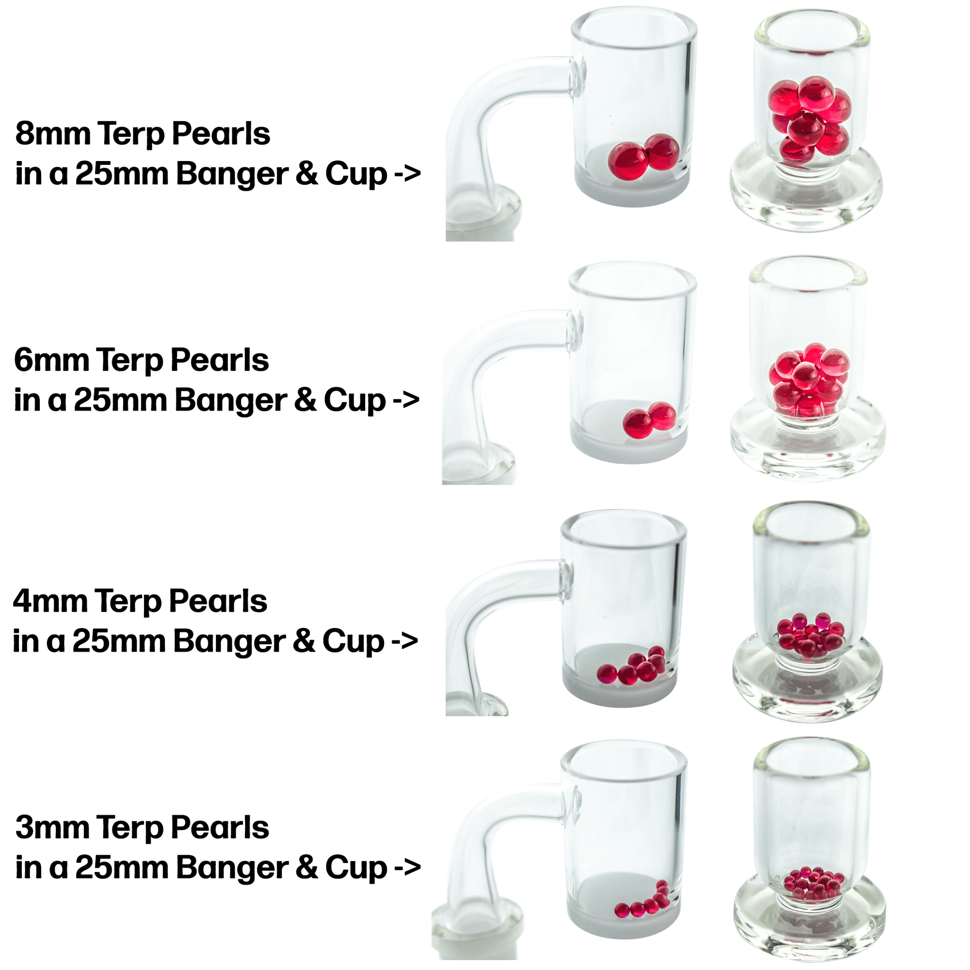 3mm Terp Pearls | Ruby | Size Chart | the dabbing specialists