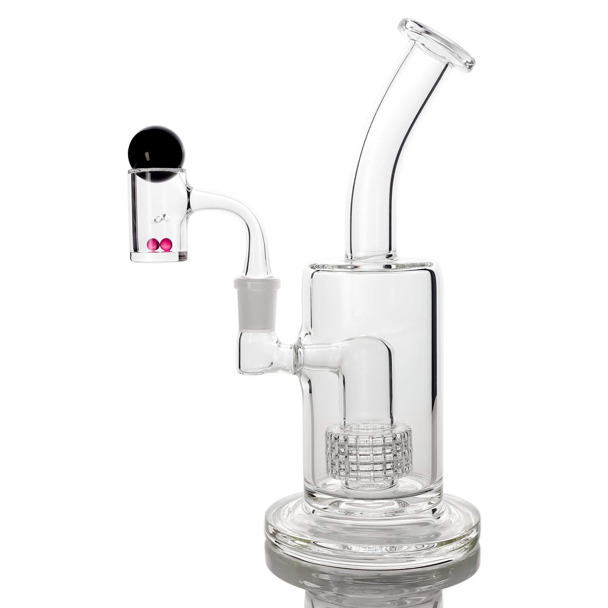 Clear Commander Auto-Spinning Dab Kit | Blue Crystal Kit Profile View | the dabbing specialists