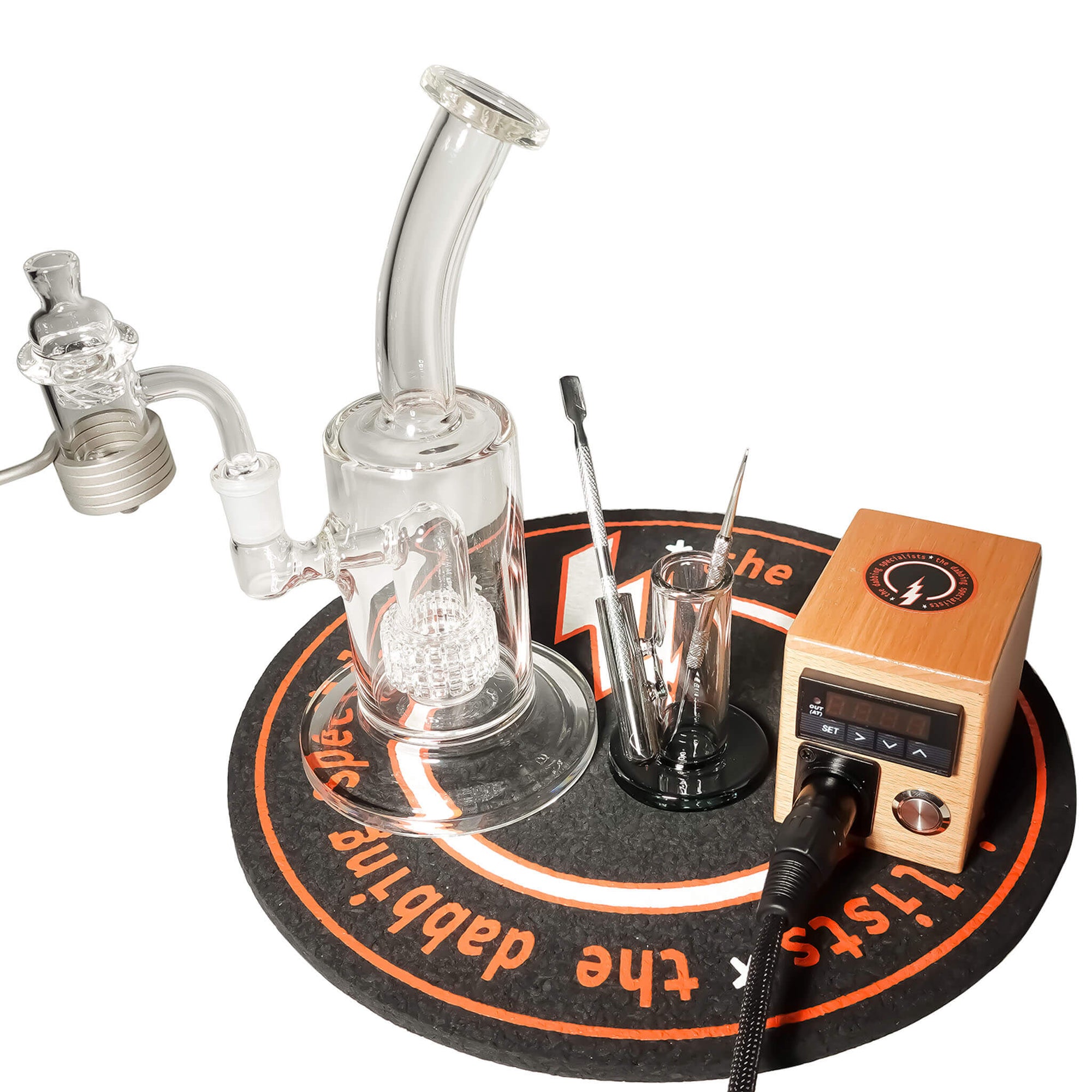 Commander 25mm E-Banger Deluxe Enail Kit | Wood Grain Kit View | the dabbing specialists