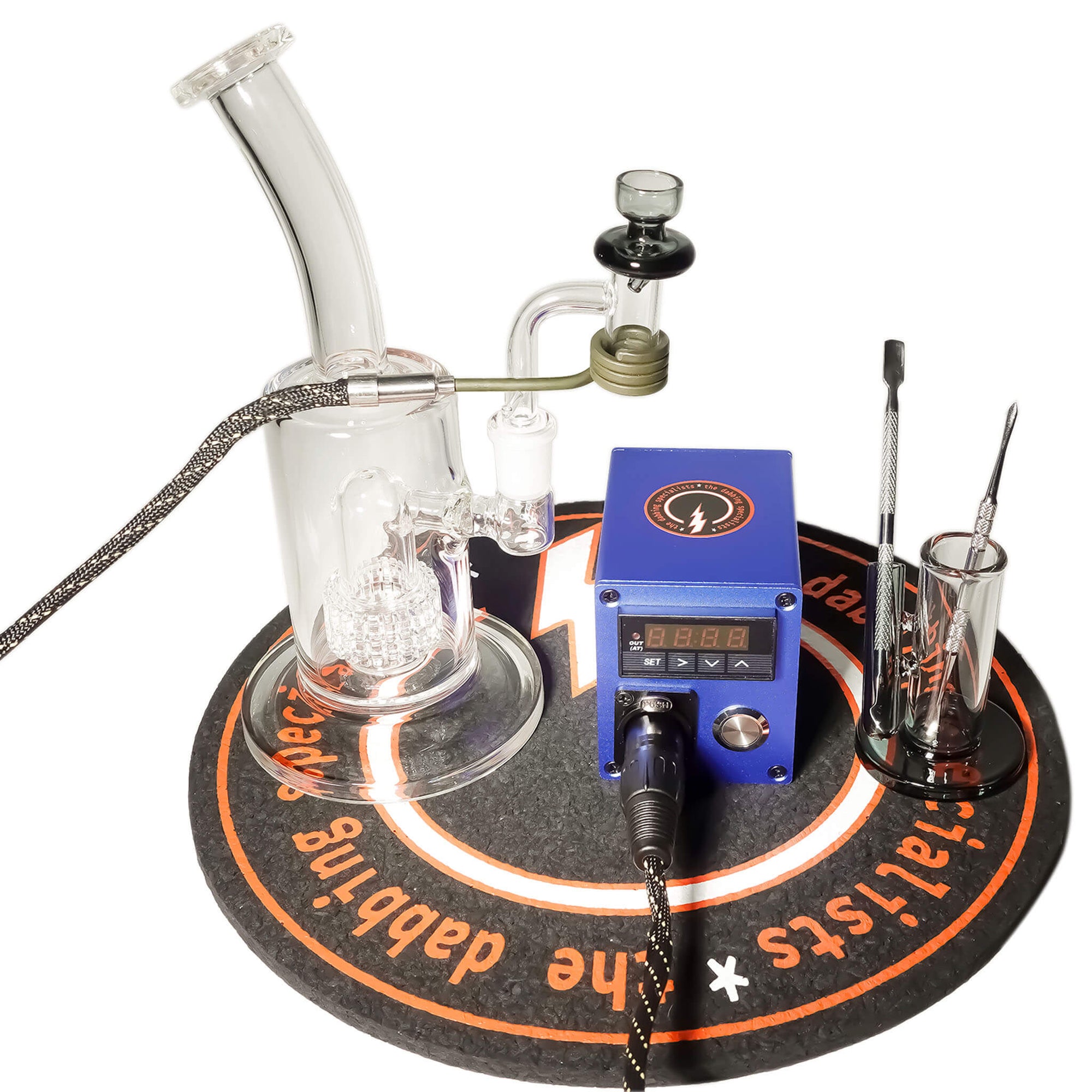 Commander 16mm E-Banger Deluxe Enail Kit | Blue Finish View | the dabbing specialists