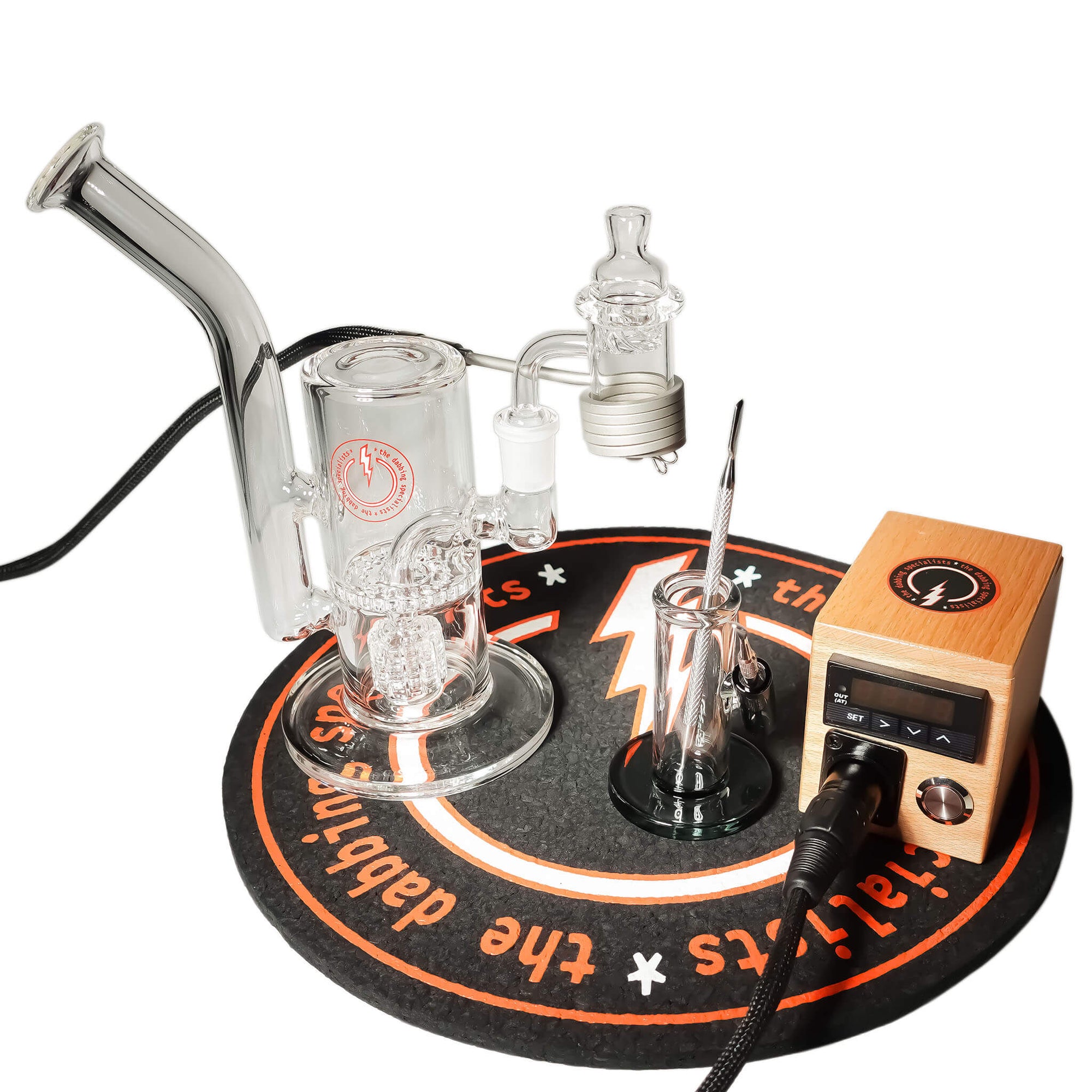 Reborn 25mm E-Banger Deluxe Enail Kit | Wood Grain Kit View | the dabbing specialists