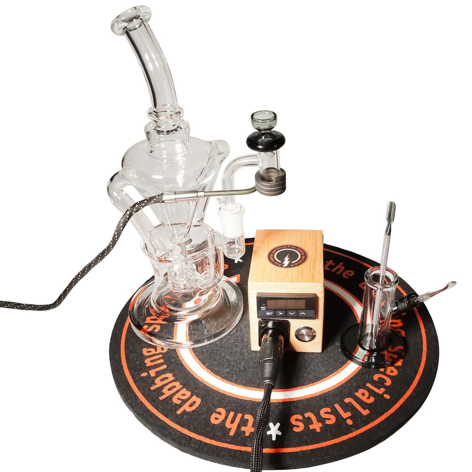 Futurus 16mm E-Banger Deluxe Enail Kit | Wood Grain Kit View | the dabbing specialists