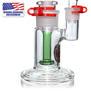 Portable Glass Bubbler Control Tower Dab Kit | Bubbler Close Up Perc View | the dabbing specialists