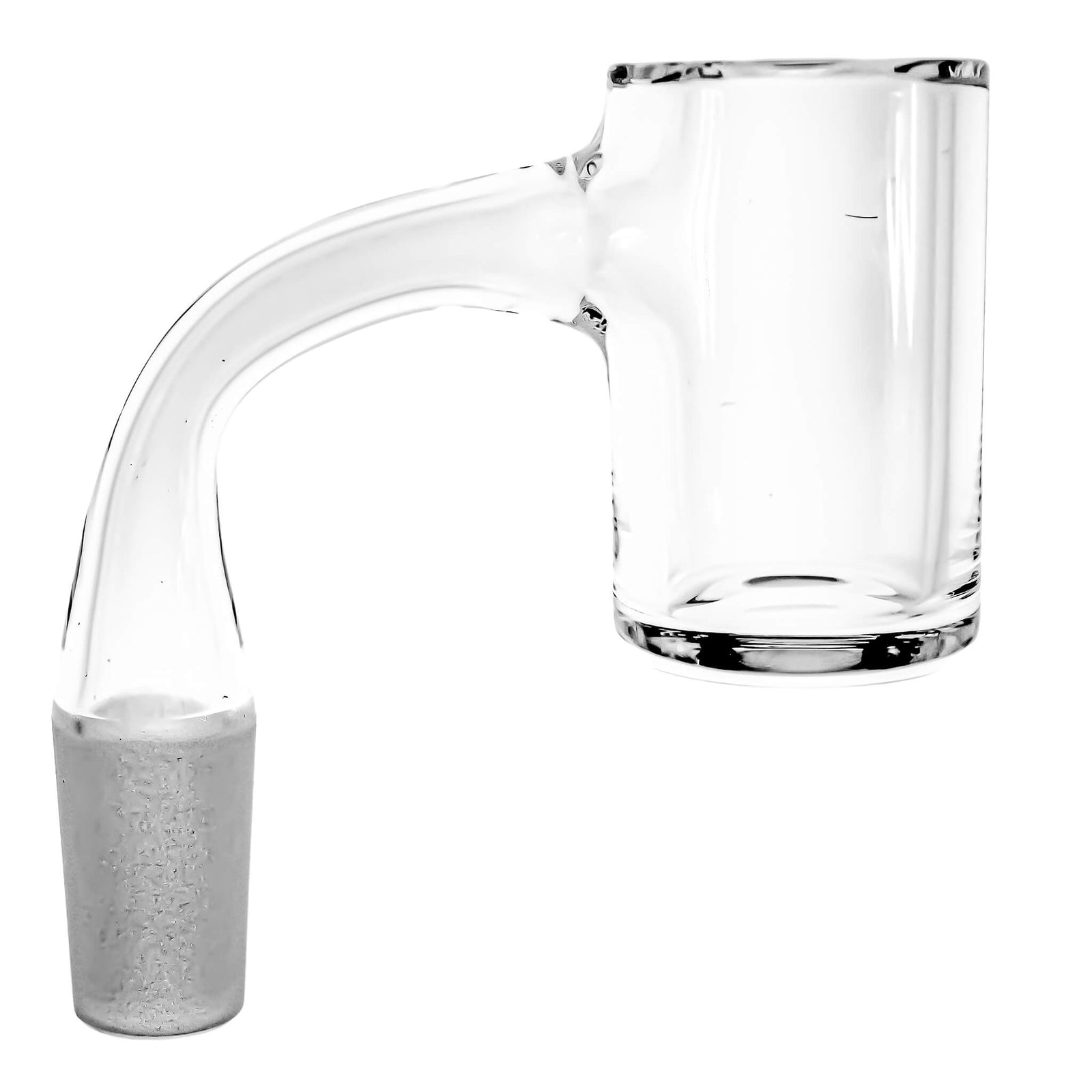 25mm Seamless Weld Clear Bottom Quartz Banger | 10mm Male Profile View | the dabbing specialists