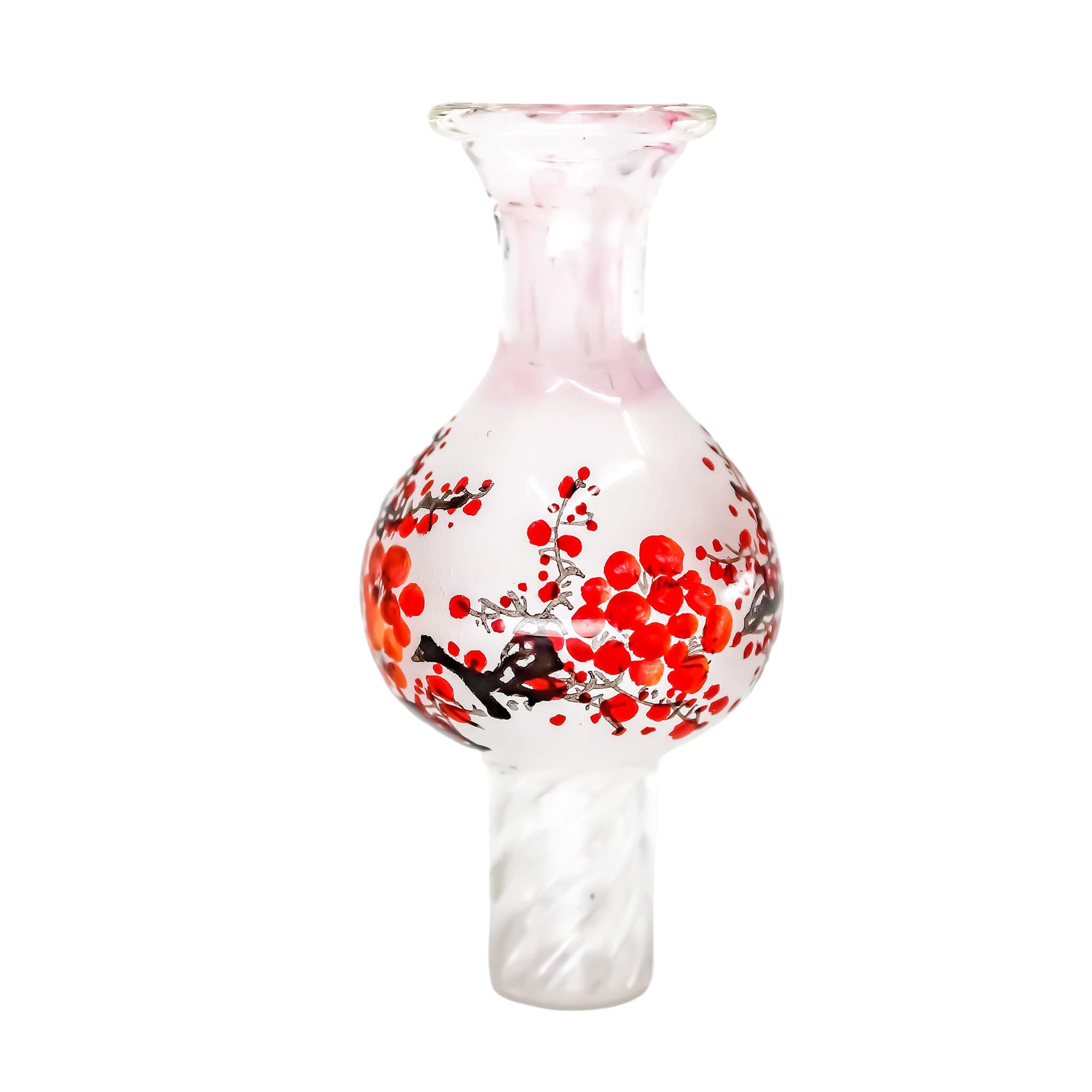 Zen Spinner Bubble Cap | Black Branches Red Blooms Variation View | the dabbing specialists