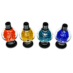 Black Flower Bubble Cap | All Four Colors Bottom View | the dabbing specialists