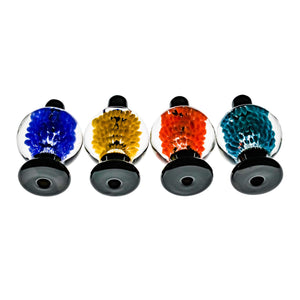 Black Flower Bubble Cap | All Four Colors Top View | the dabbing specialists