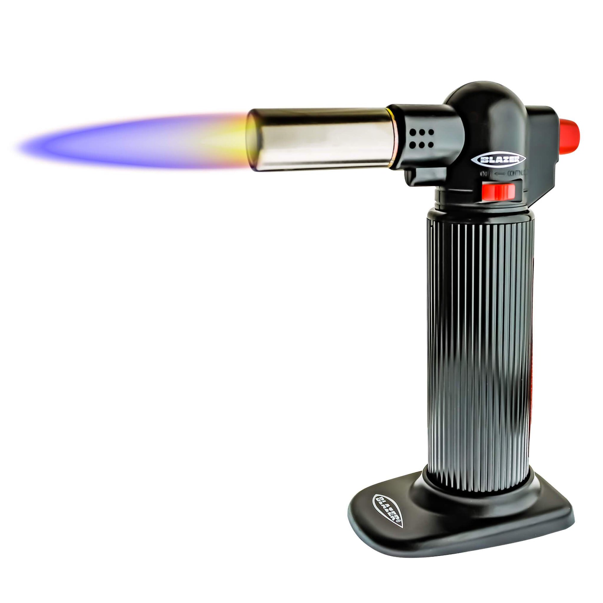 Blazer Big Buddy Torch | Black Profile View With Flame | the dabbing specialists