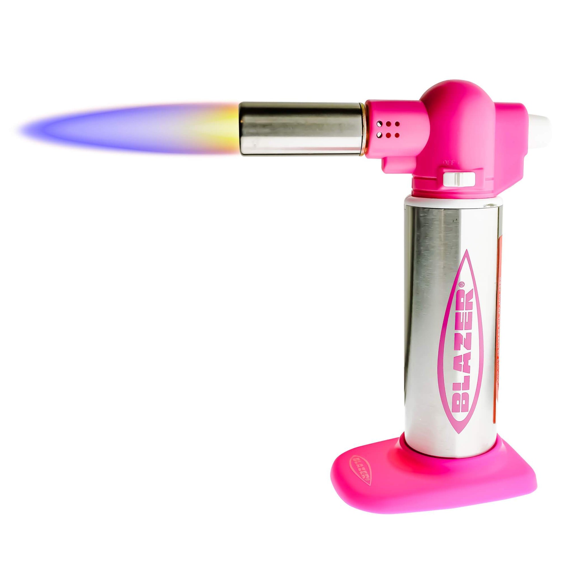 Blazer Big Buddy Torch | Pink Profile View With Flame | the dabbing specialists