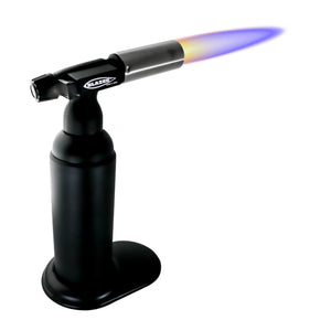 Blazer Big Shot Torch | Black Reverse Angled View With Flame | the dabbing specialists