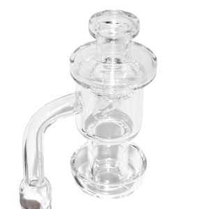 Clear Spinning Directional Carb Cap | In Use Capped Slurper | the dabbing specialists