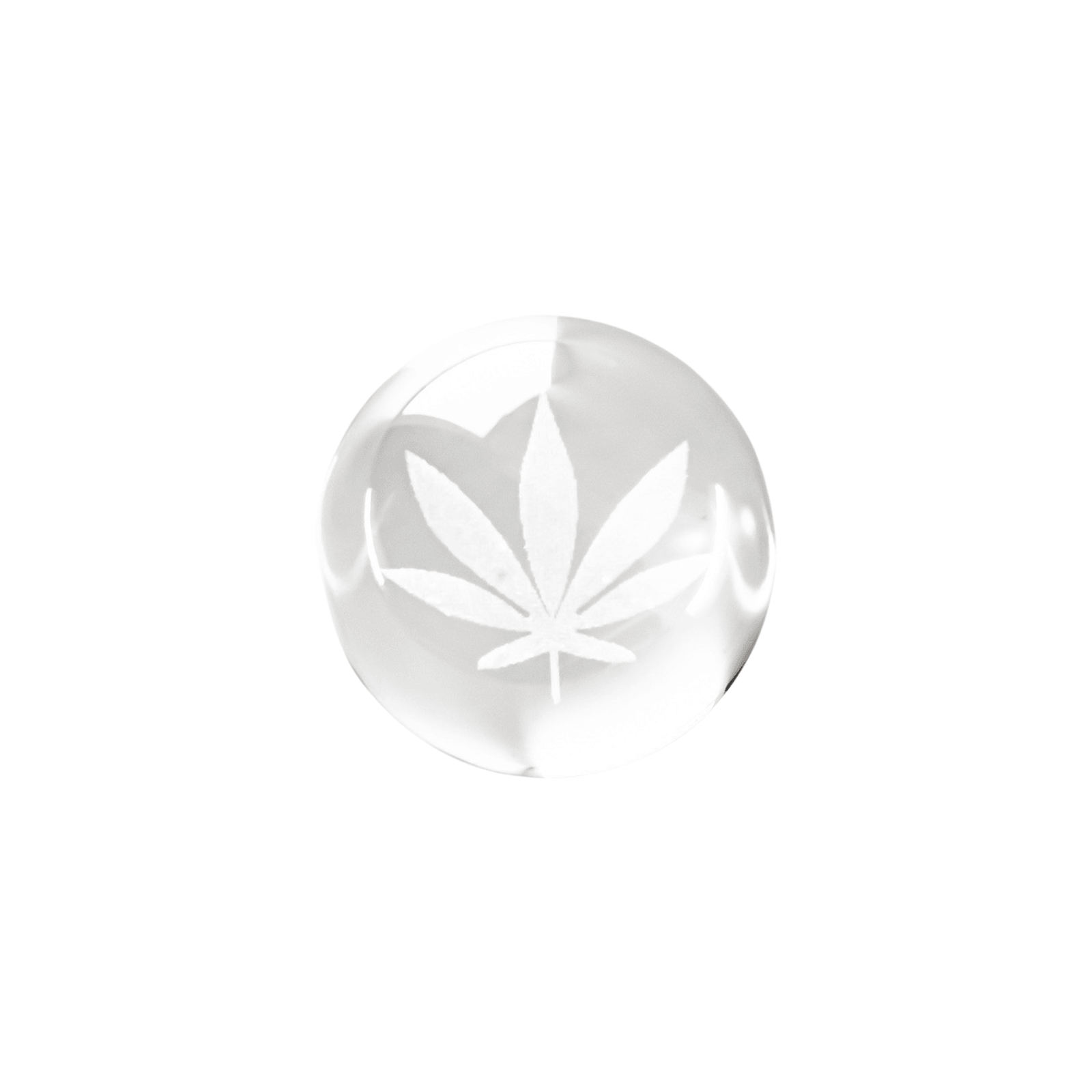 Clear Weed Leaf Slurper Marble | Weed Leaf Slurper Marble View | the dabbing specialists