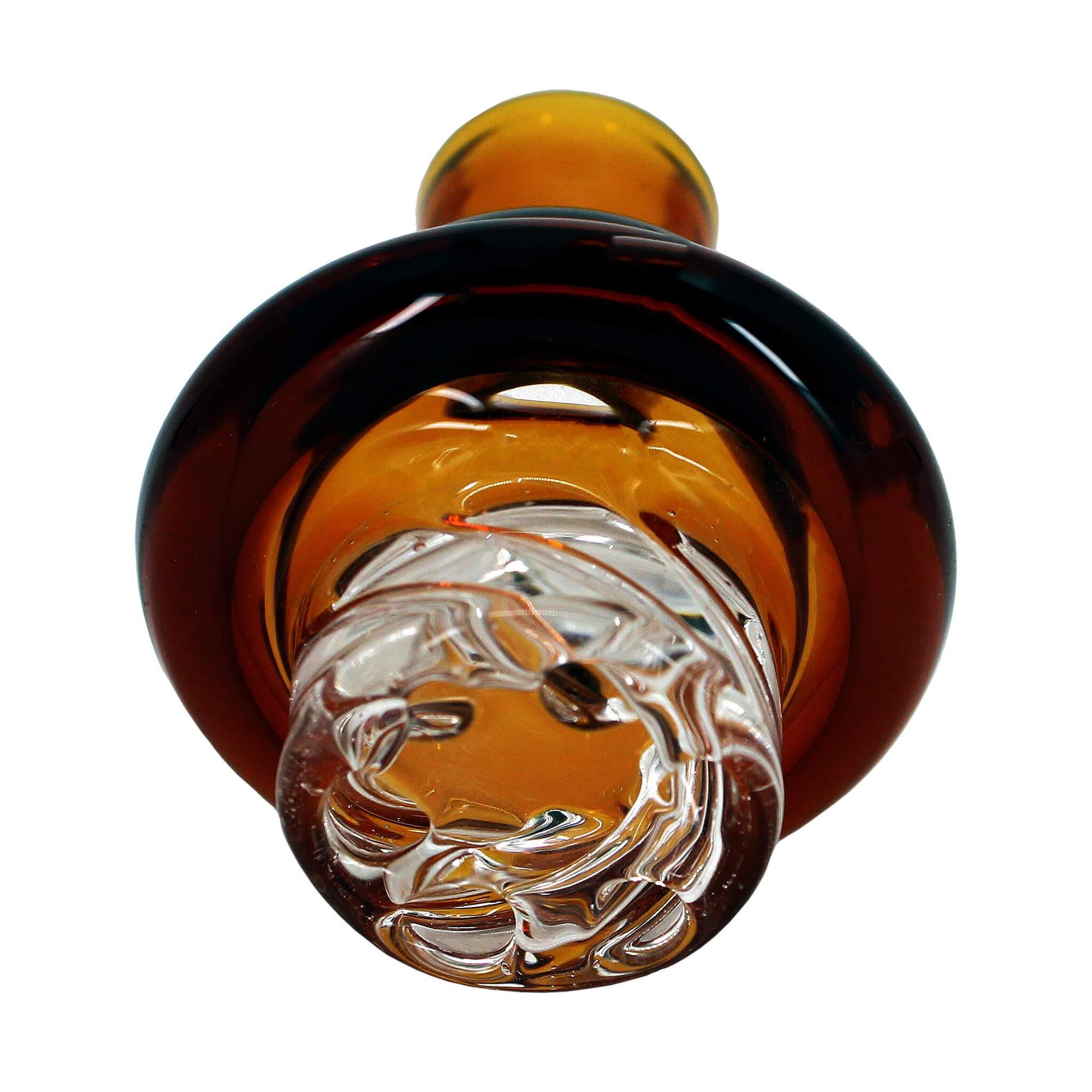 Cyclone Spinner Carb Cap | Amber Underside View | the dabbing specialists