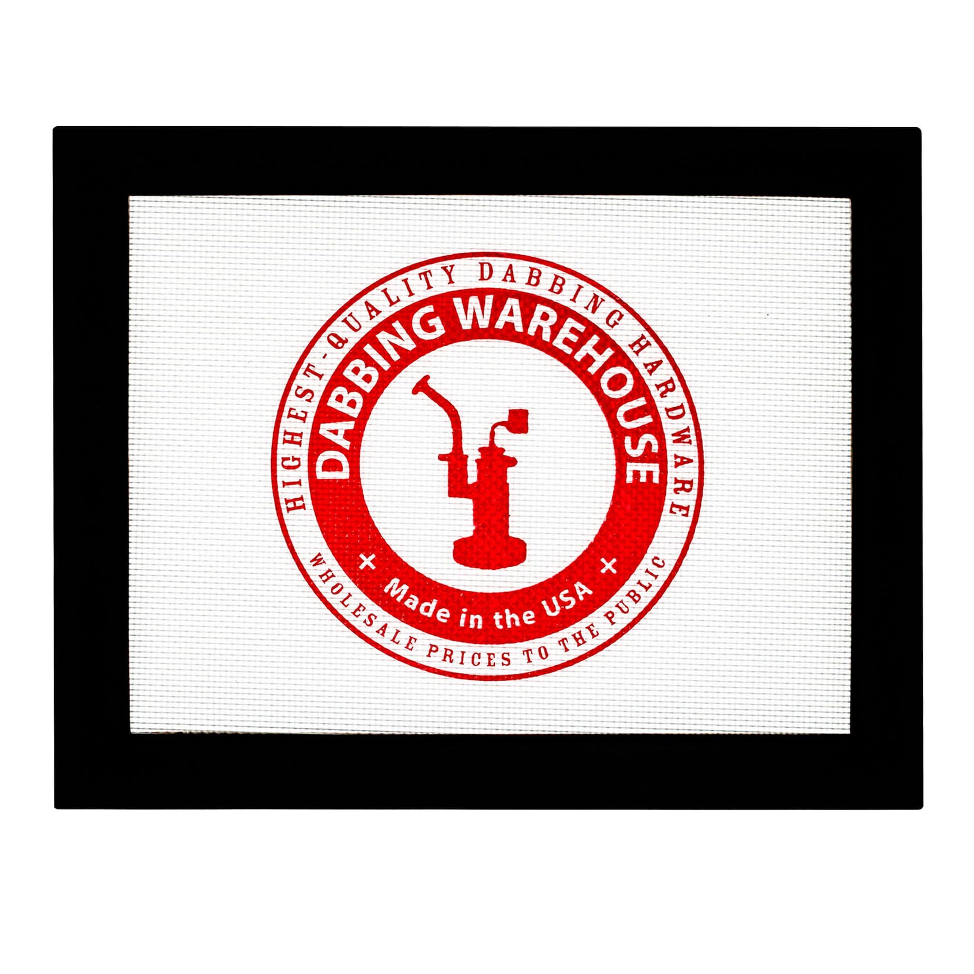 Dabbing Warehouse Dab Mat - Large | Top Down View Red Logo | the dabbing specialists