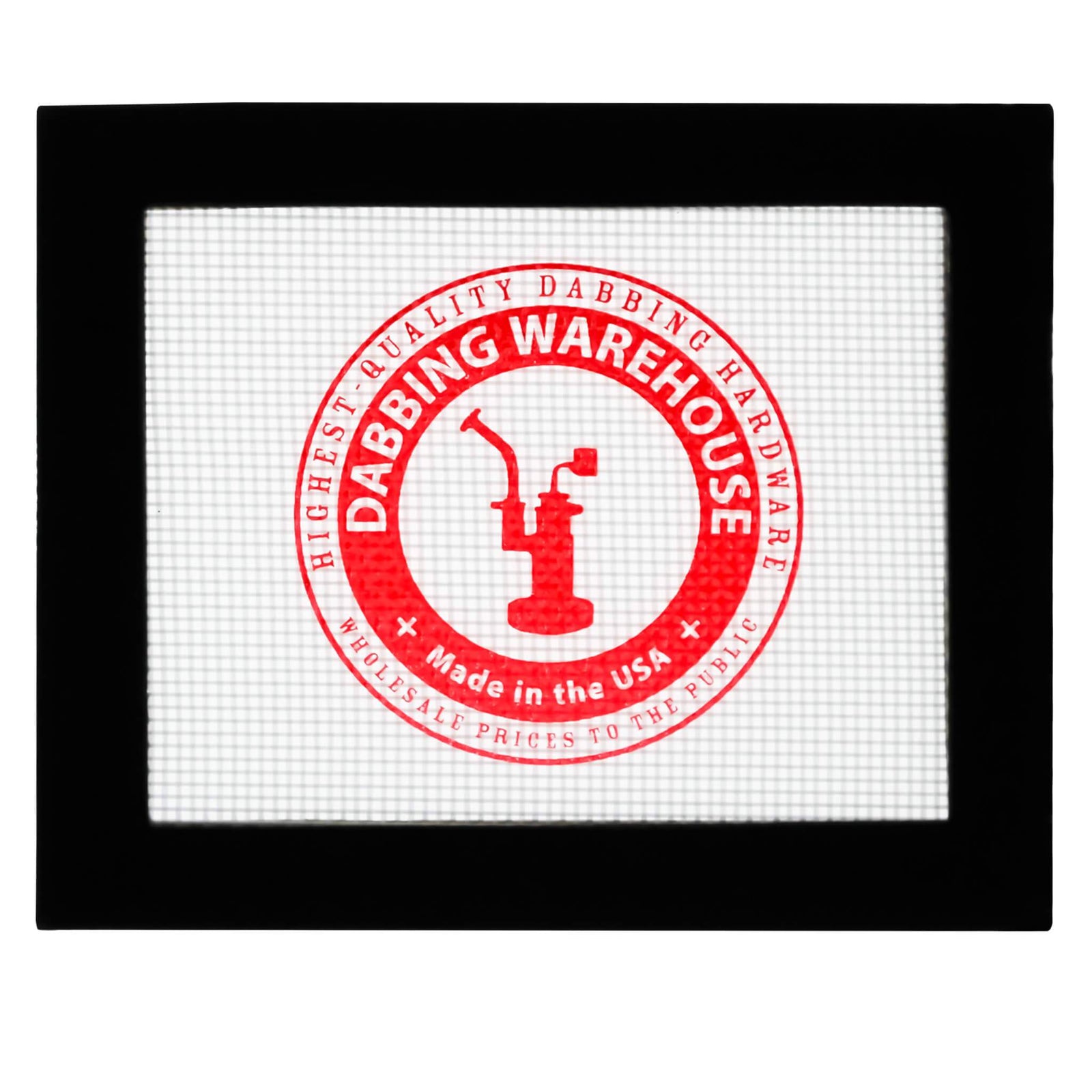 Dabbing Warehouse Dab Mat - Small | Top Down Red Logo | the dabbing specialists