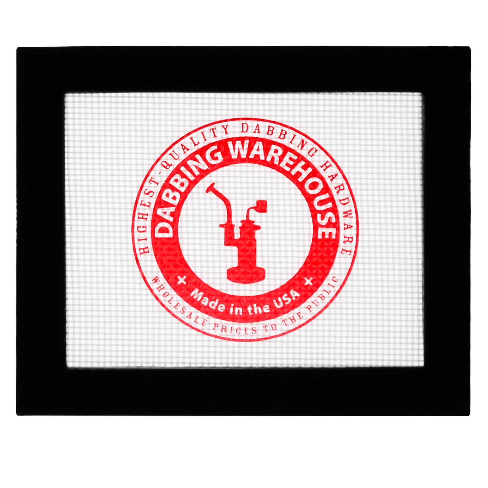 Dabbing Warehouse Dab Mat - Small | Top Down Red Logo | the dabbing specialists