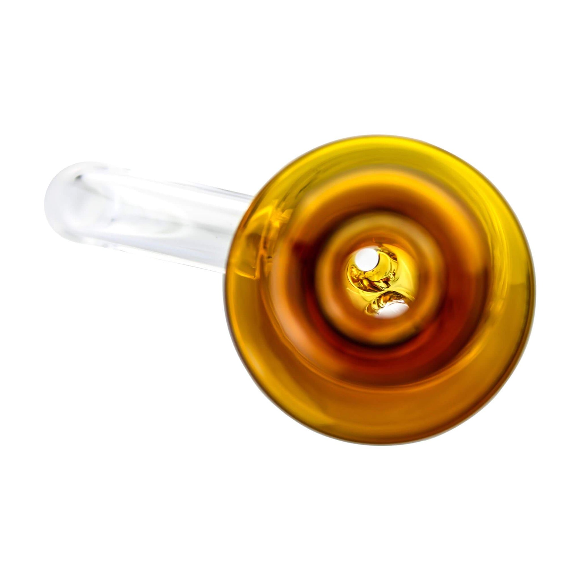 Dual Nozzle Directional Pushpin Carb Cap | Amber Angled View | the dabbing specialists