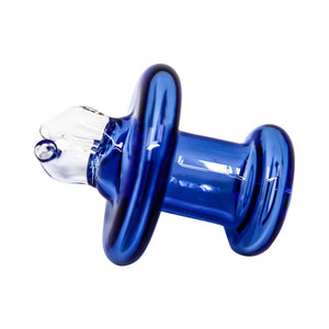 Dual Nozzle Directional Pushpin Carb Cap | Bright Blue View | the dabbing specialists