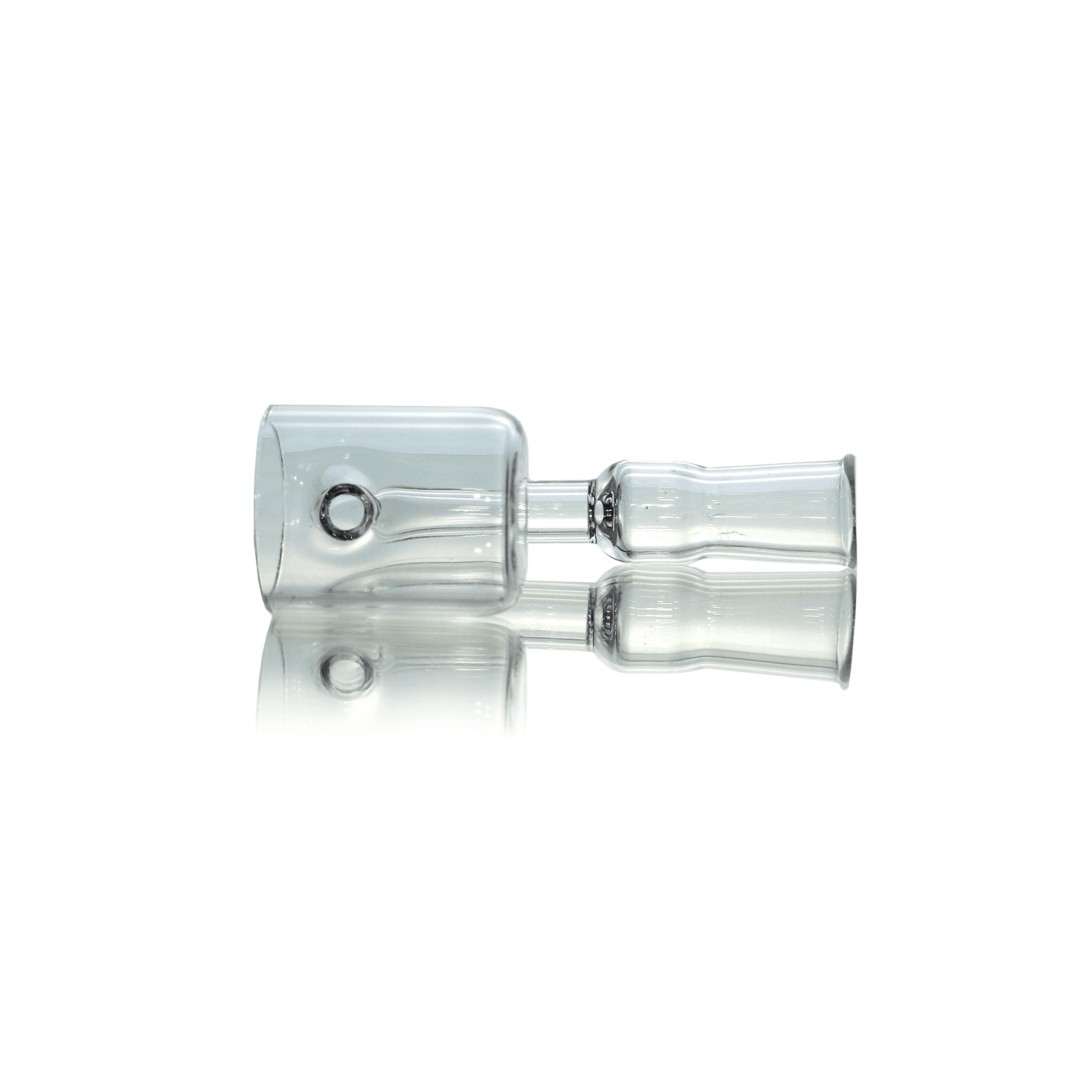 Flat Top Quartz Banger 10mm Female With Cup Insert and Saucer Cap | Full Banger Stack View | TDS