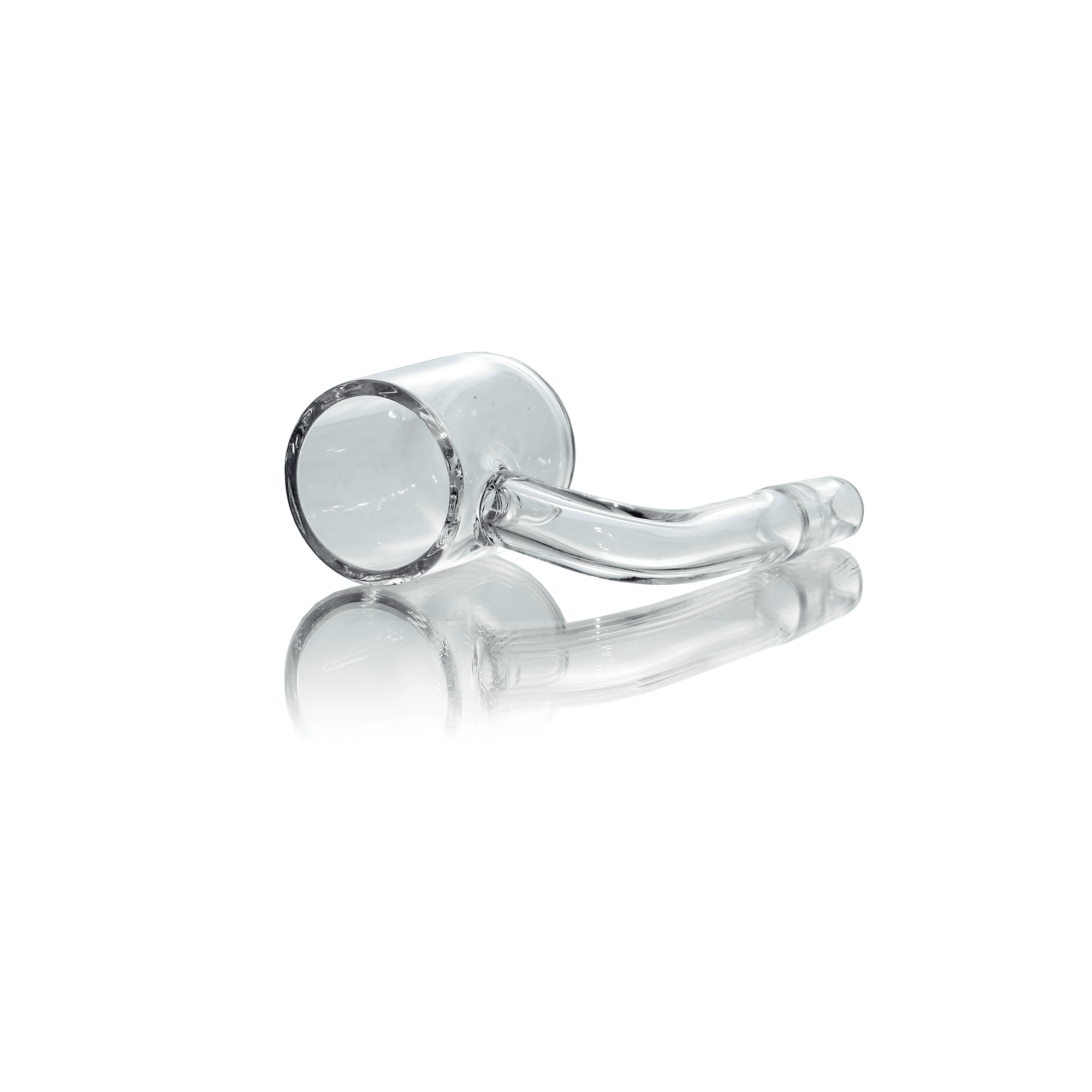 Flat Top Quartz Banger 10mm Male With Cup Insert and Saucer Cap | Angled Banger View | TDS