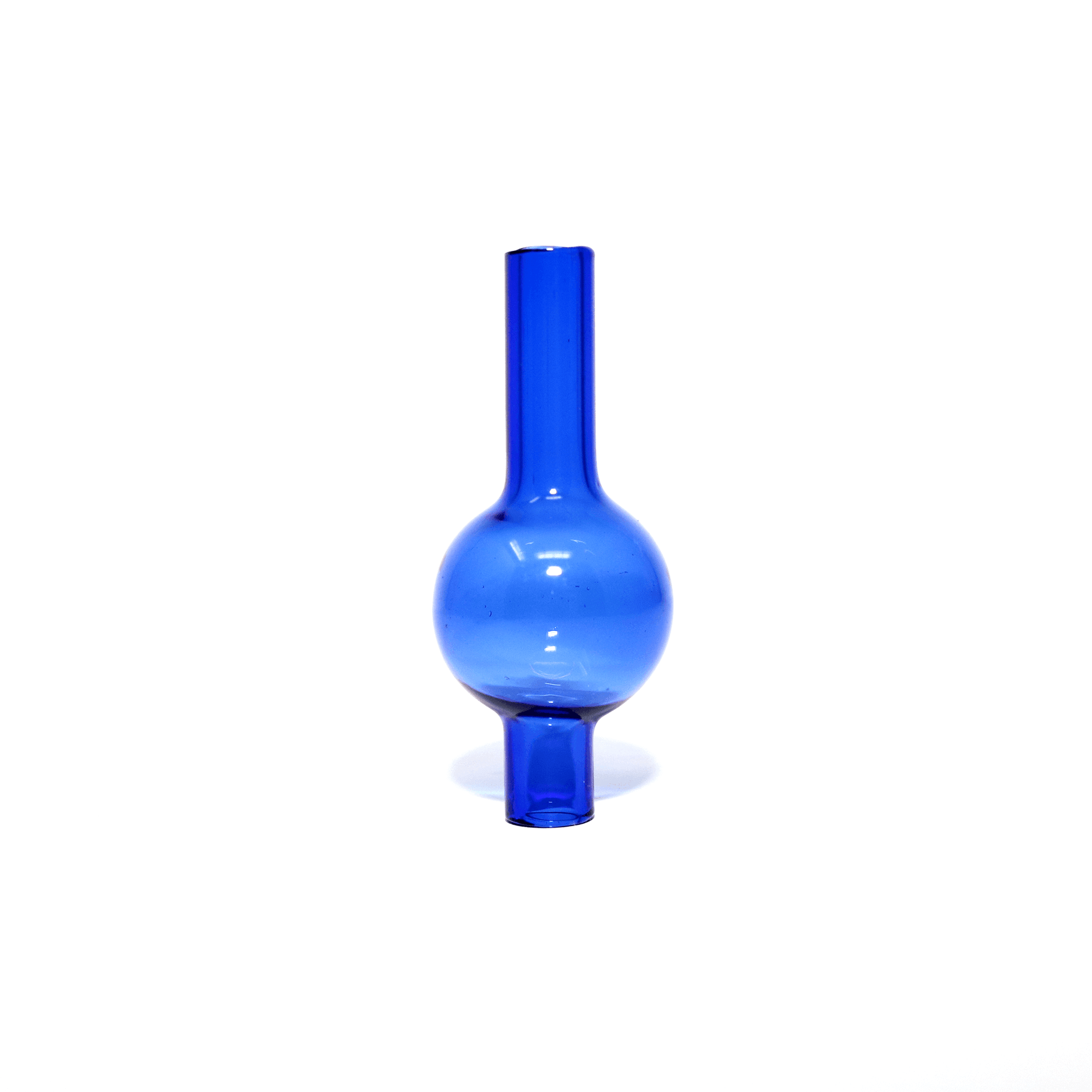 Glass Dab Rig | Mini Dual Bubbler & Double Wall Quartz Banger | Bubble Cap Profile View | TDS