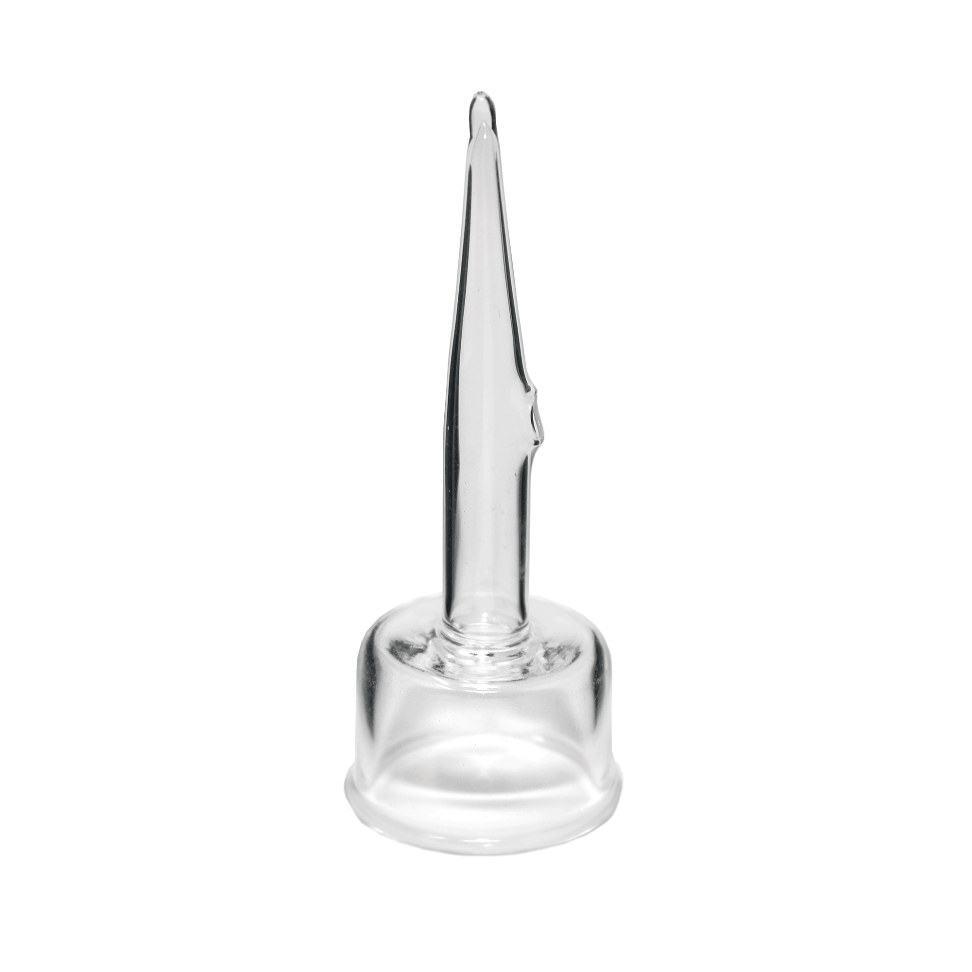 Glass Dab Rig | Mini Dual Bubbler with Hybrid Quartz Nail | Glass Dabber Cap Dab Tool View | TDS