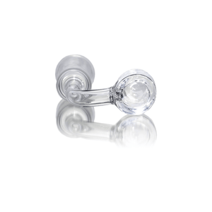 Glass Dab Rig | Mini Dual Bubbler with Quartz Banger | Quartz Banger Prone View | TDS