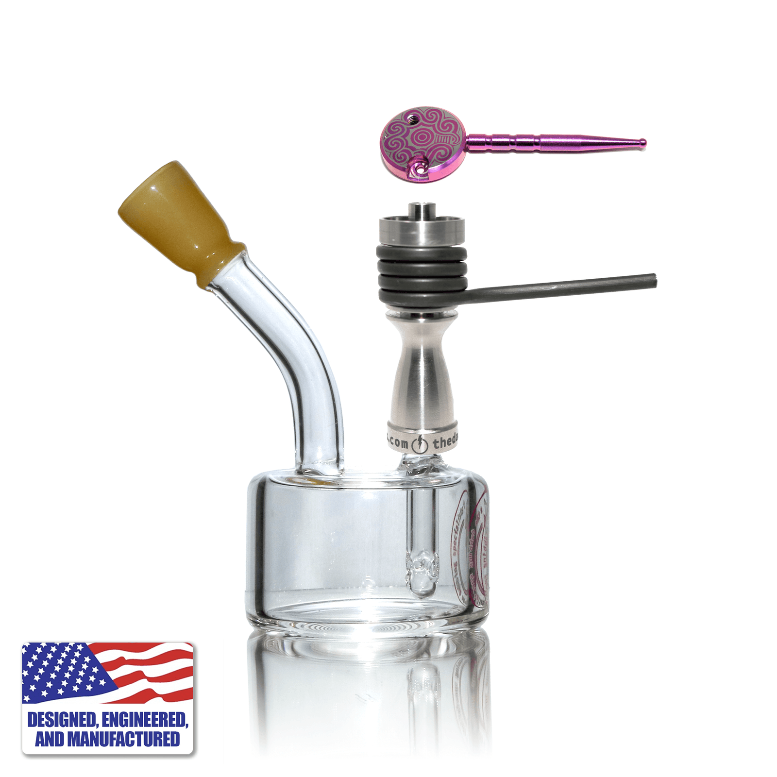 Mini Hockey Puck Dab Rig with 16mm Titanium Nail | In Use View | TDS