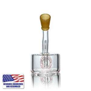 Glass and Nail Dab Rig | Mini Hockey Puck with 20mm Titanium Nail | Rear Dab Rig View | TDS