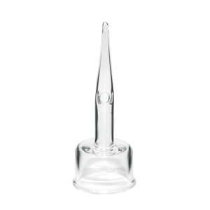 Glass Dab Rig | Mini Hockey Puck with Hybrid Quartz Nail | Glass Carb Cap & Dabber Tool View | TDS