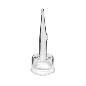 Glass Dab Rig | Mini Hockey Puck with Hybrid Quartz Nail | Glass Carb Cap & Dabber Tool View | TDS