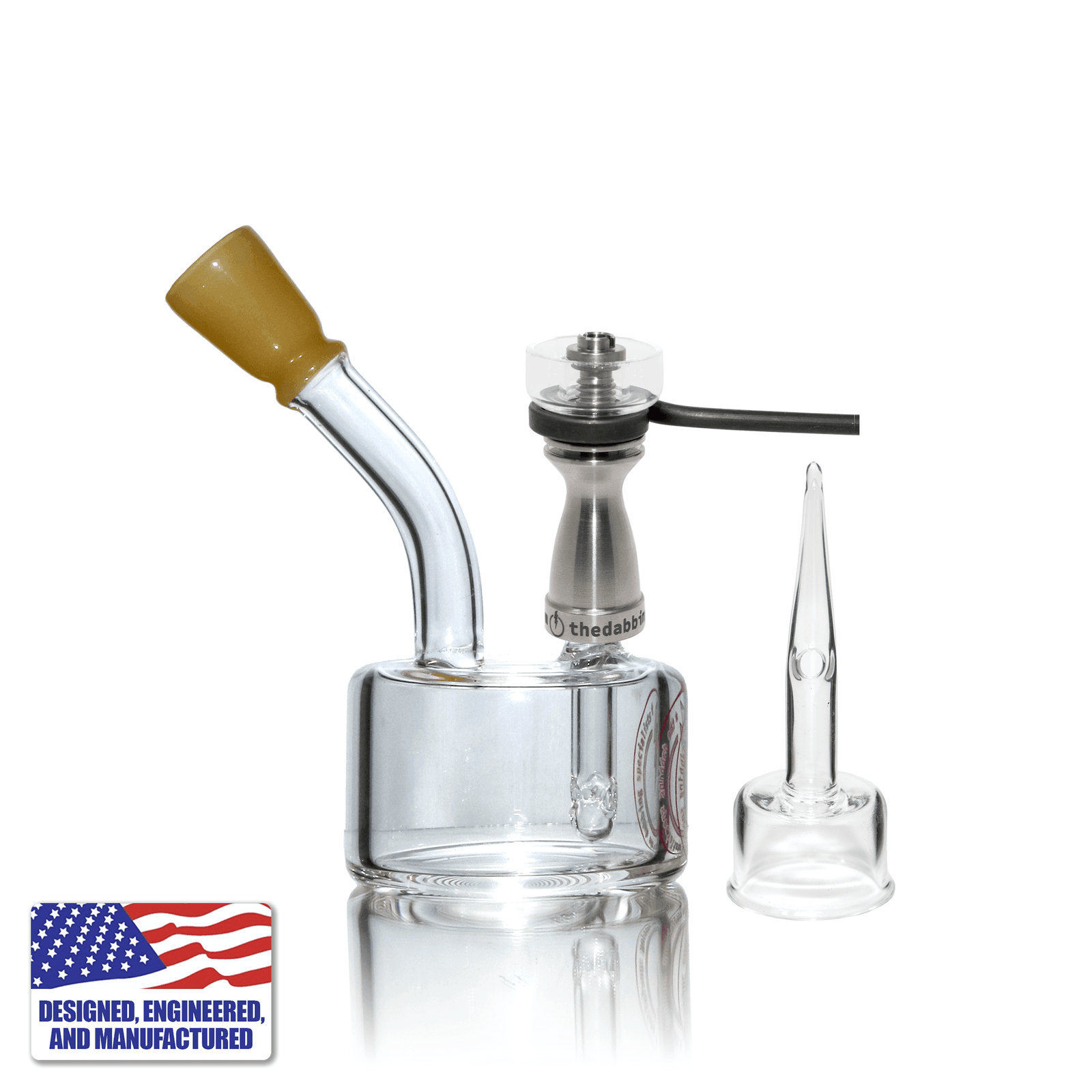 Glass Dab Rig | Mini Hockey Puck with Hybrid Quartz Nail | In Use View | TDS