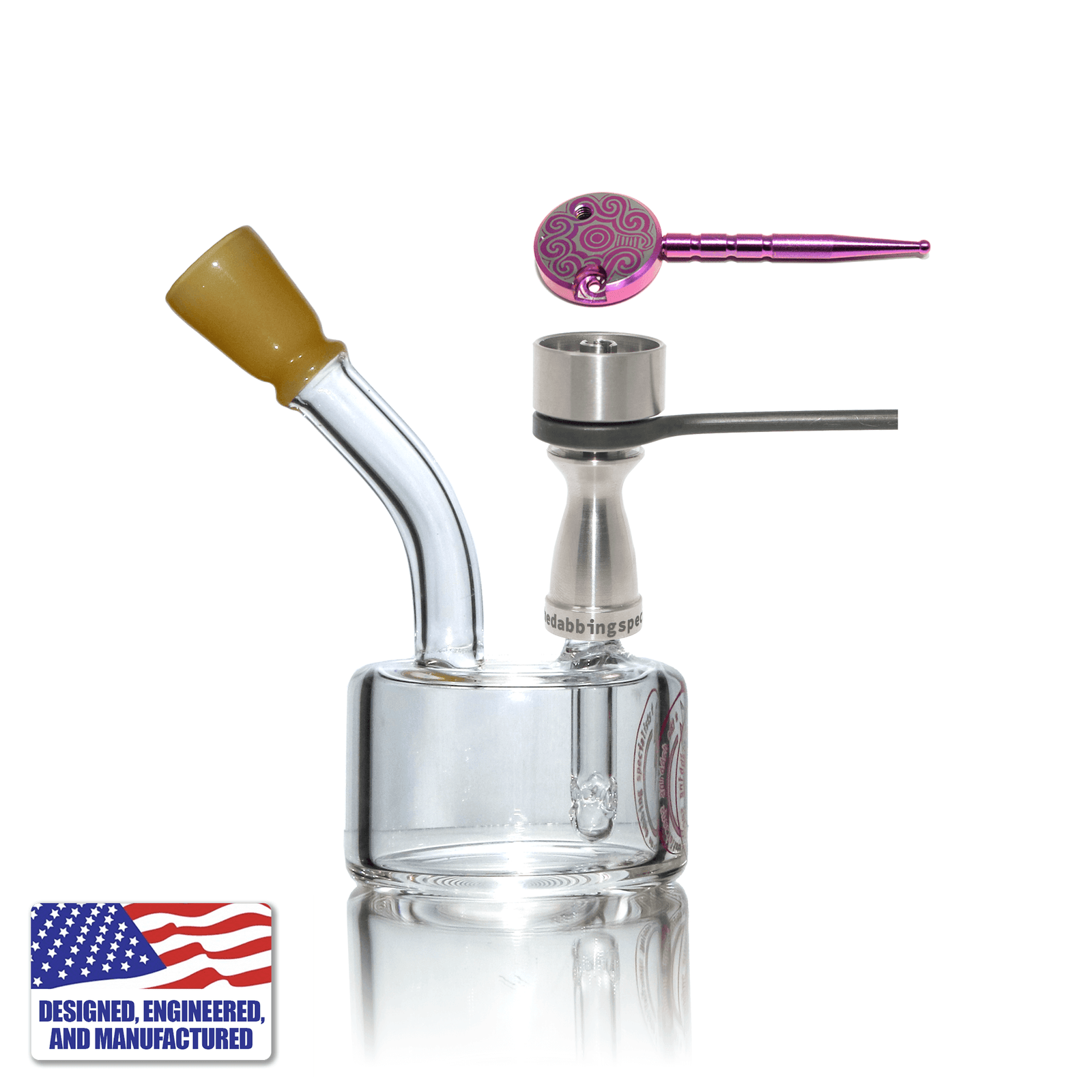 Mini Hockey Puck Dab Rig - Hybrid Titanium Nail | In Use View | TDS