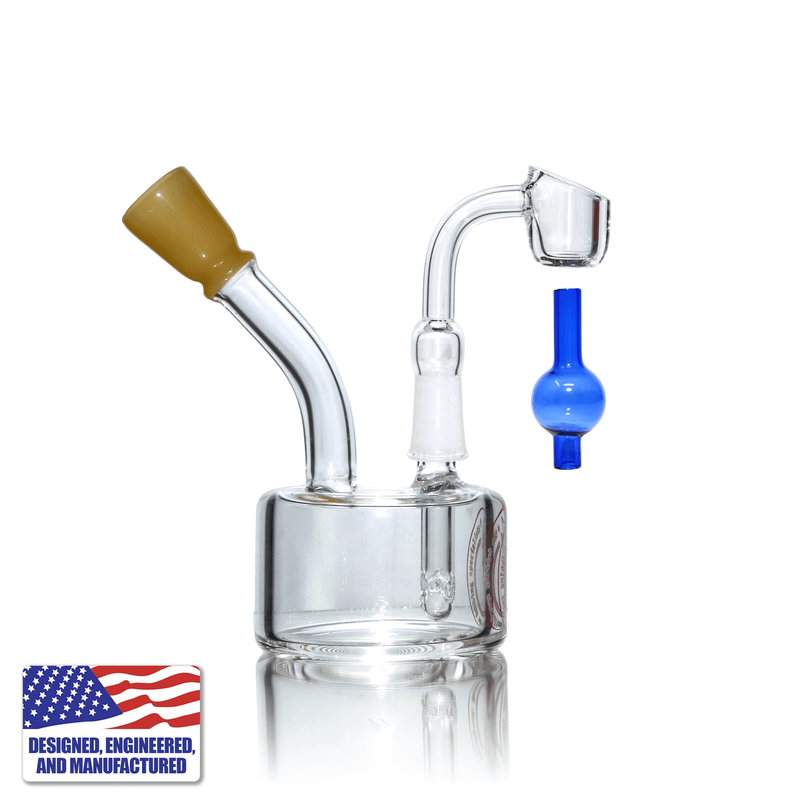 Mini Hockey Puck Dab Rig with Quartz Banger | In Use View | TDS