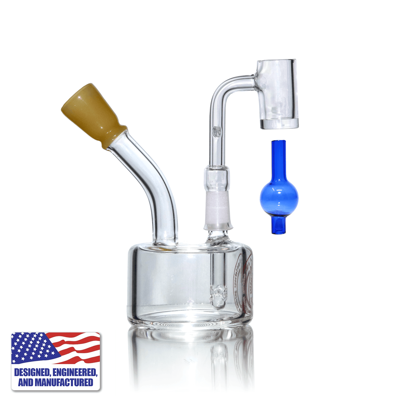 Mini Hockey Puck Dab Rig with Quartz E-Banger | In Use View | TDS