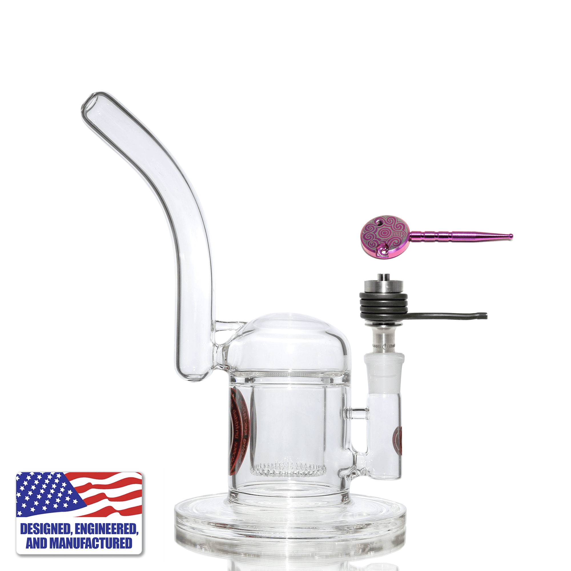 Dab Rig Kit | Showerhead Bubbler and 20mm Titanium Nail | In Use View | TDS