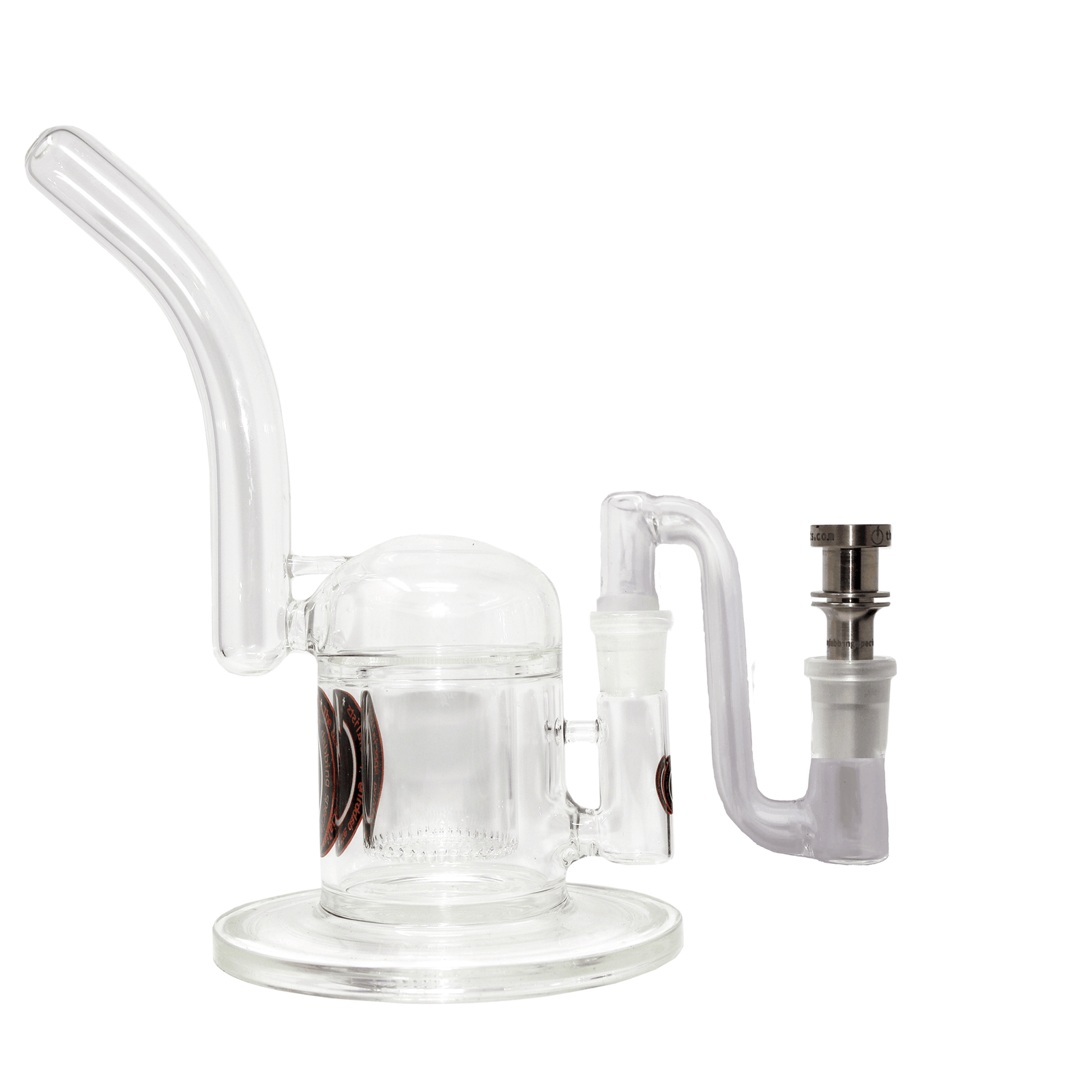 Glass Dropdown | Goose Neck Style | 18mm Male to 18mm Female | Profile View | TDS