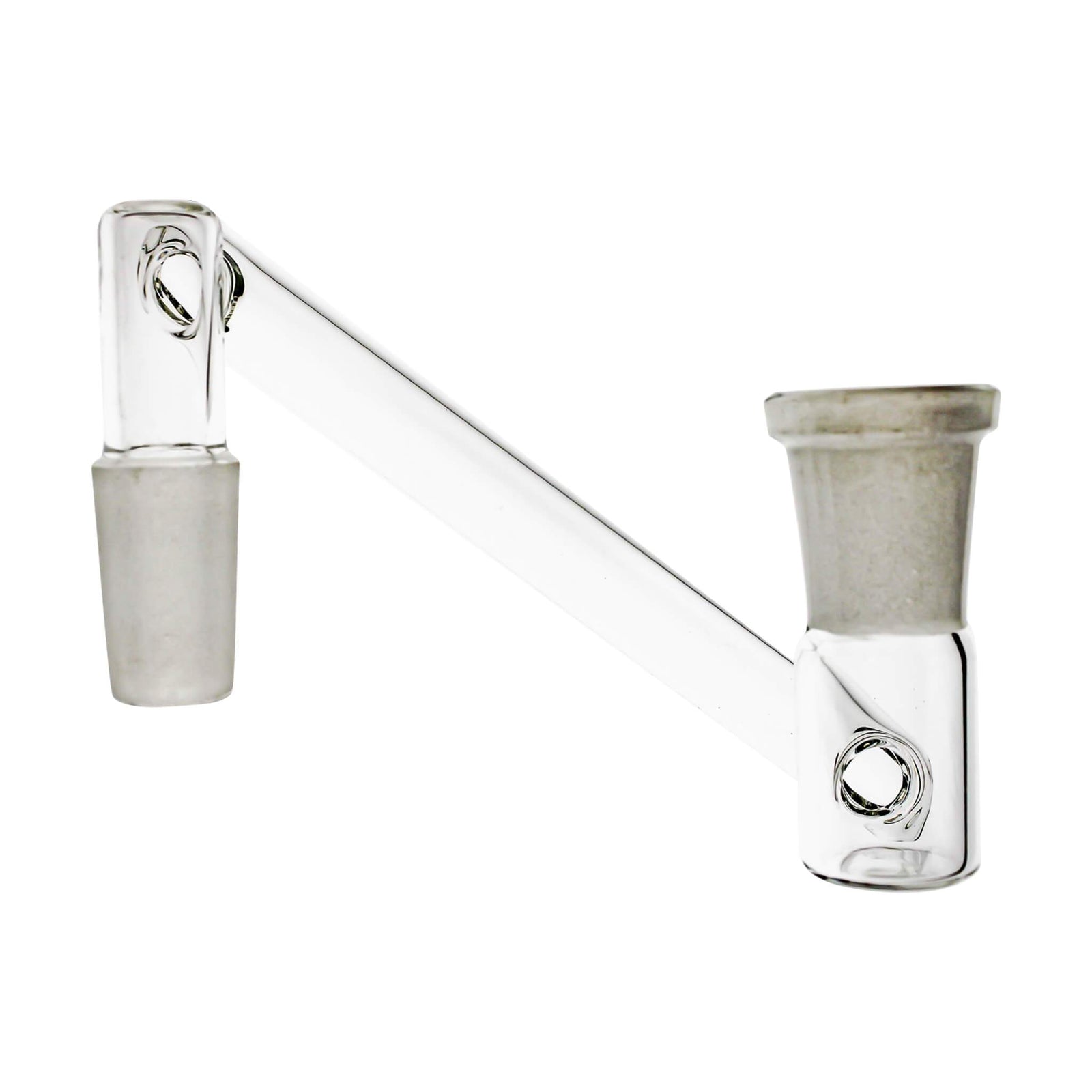 Glass Dropdown | Offset Style | 14mm Male to 14mm Female | Profile View | TDS