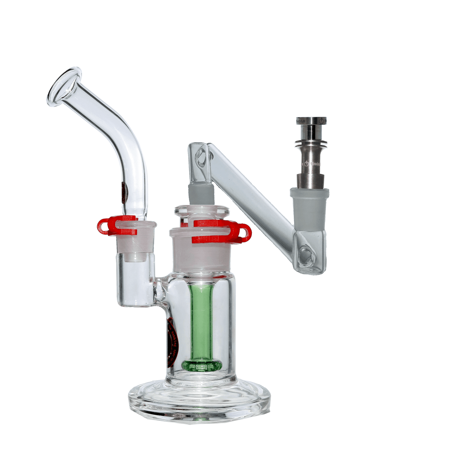 Glass Dropdown | Offset Style | 14mm Male to 14mm Female | Profile View | TDS