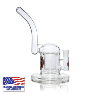 Glass Showerhead Bubbler | Side View | the dabbing specialists