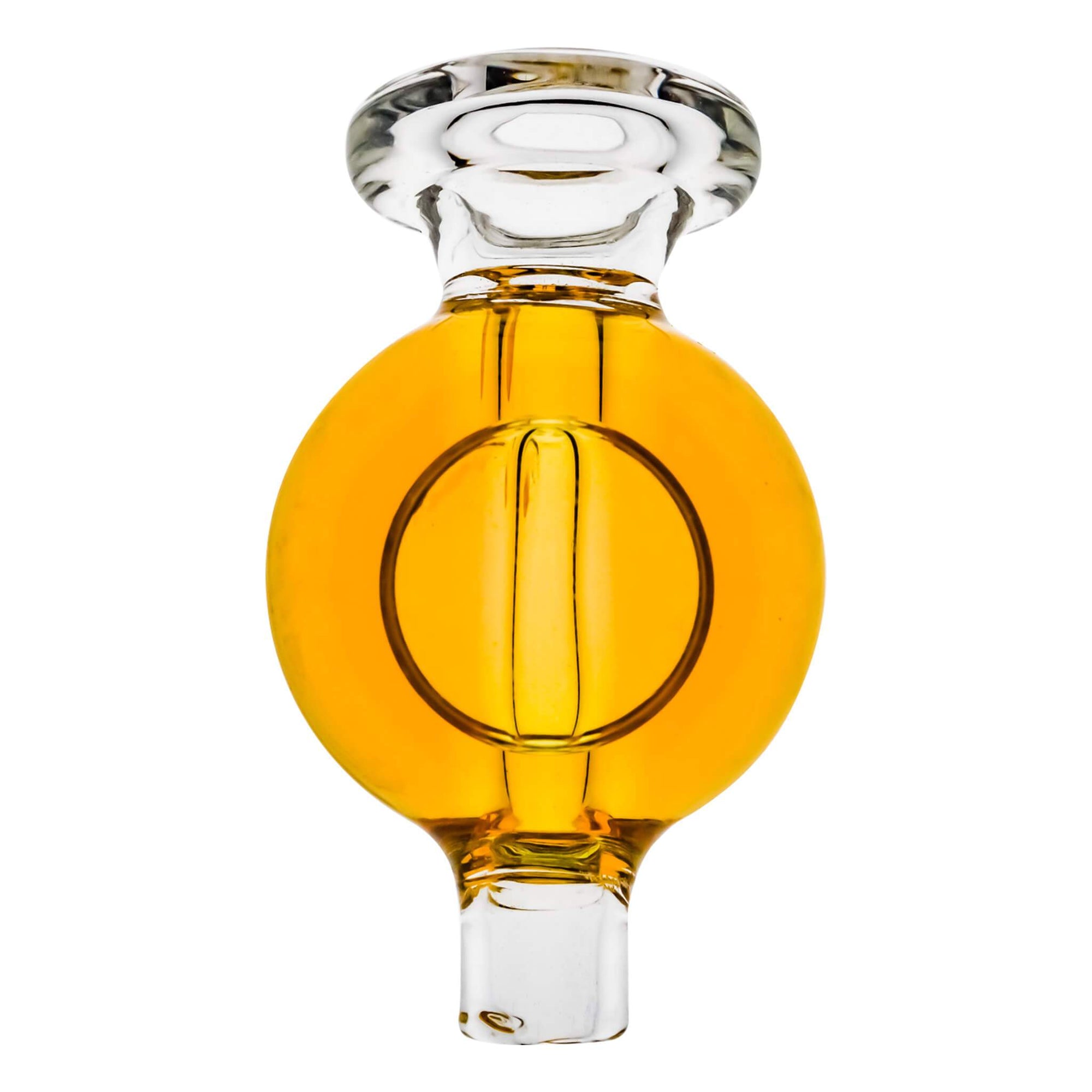 Glycerin Bubble Carb Cap | Yellow Profile View | the dabbing specialists