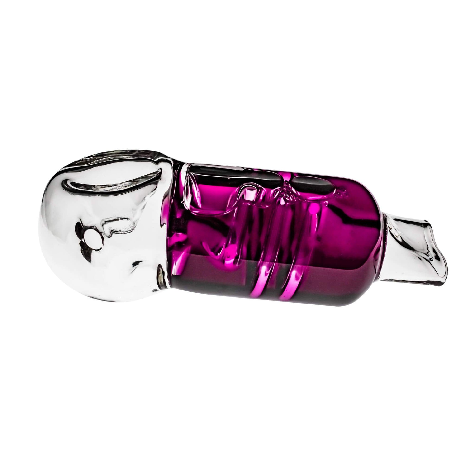 Glycerin Coil Flower Pipe | Purple Side View | the dabbing specialists